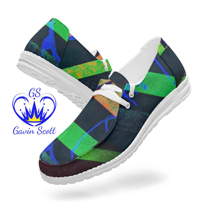 Gavin Scott Lace-Up Canvas Loafers