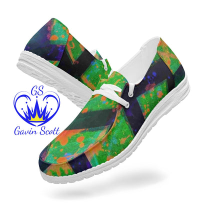 Gavin Scott Lace-Up Canvas Loafers