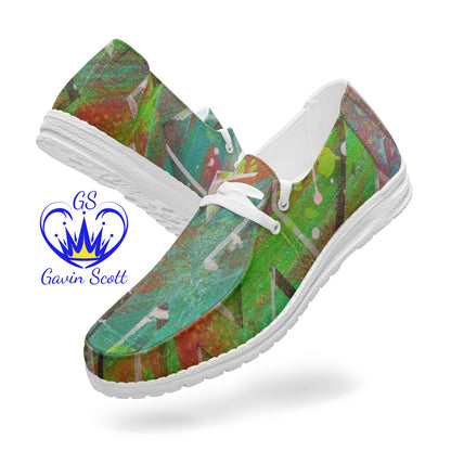 Gavin Scott Lace-Up Canvas Loafers