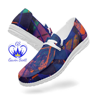 Gavin Scott Lace-Up Canvas Loafers