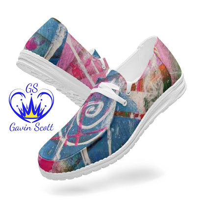 Gavin Scott Lace-Up Canvas Loafers