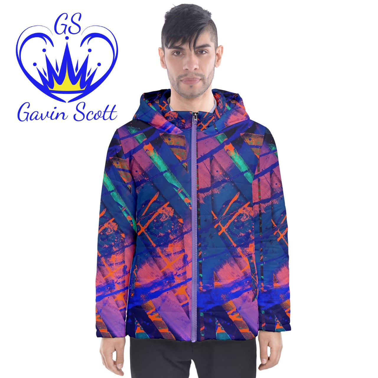 Gavin Scott Hooded Puffer Coat - Black Lining (Masc XS-5XL)