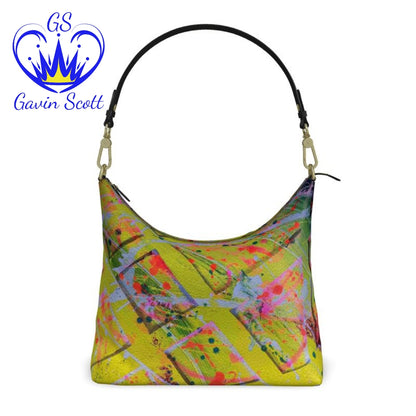 Gavin Scott Deluxe Leather Square Shoulder Bag