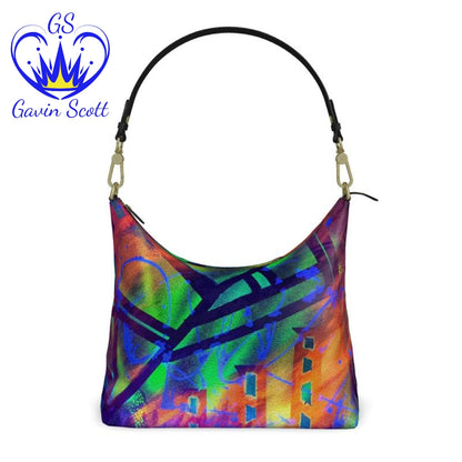 Gavin Scott Deluxe Leather Square Shoulder Bag
