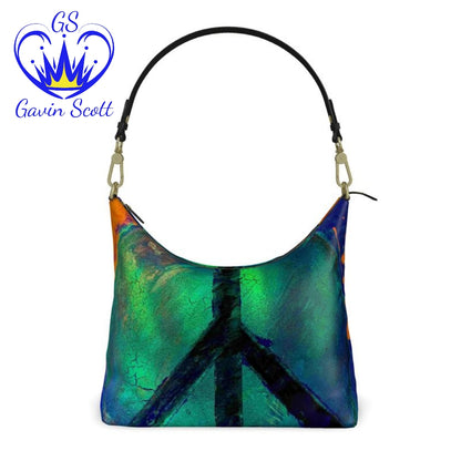 Gavin Scott Deluxe Leather Square Shoulder Bag