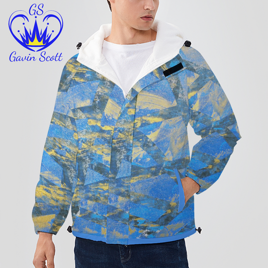 Gavin Scott Full-Zip Fleece-lined Hooded Windbreaker Jacket (Masc S-6XL)