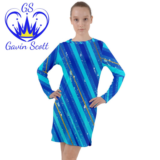Gavin Scott Long Sleeve Hoodie Dress (Femme XS-3XL)