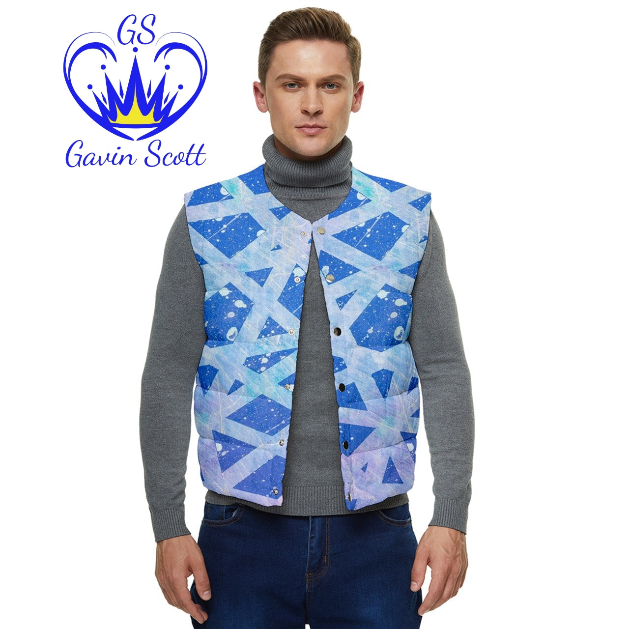 Gavin Scott Button Up Puffer Vest (Masc XS-5XL)