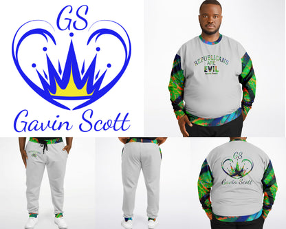Gavin Scott "Republican Are Evil" Long Sleeve Sweater and Jogger Set (Genderless 2XL-6XL)