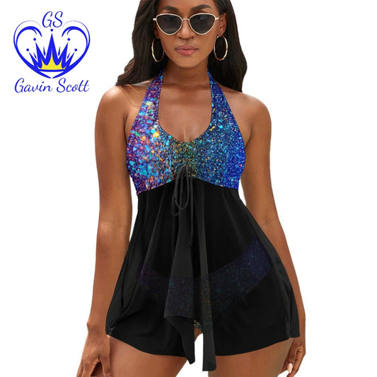 Gavin Scott Sheer Skirt Tankini (Femme S-XXL)