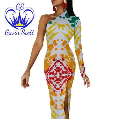 Gavin Scott Half Sleeve Slit Dress (Femme XS-L)