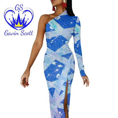 Gavin Scott Half Sleeve Slit Dress (Femme XS-L)