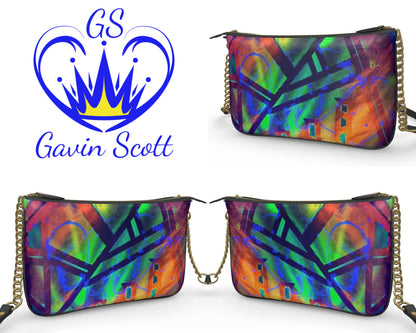 Gavin Scott Deluxe Leather Double Zip Pouchette