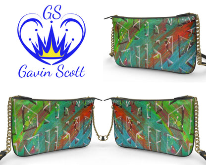 Gavin Scott Deluxe Leather Double Zip Pouchette