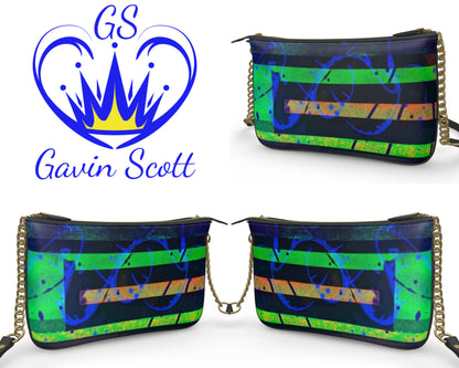 Gavin Scott Deluxe Leather Double Zip Pouchette