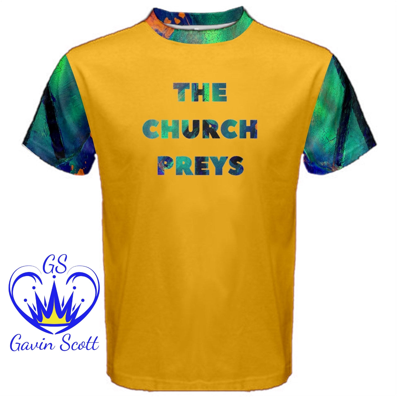 Gavin Scott "THE CHURCH PREYS" Cotton Tee (Masc XS-5XL)