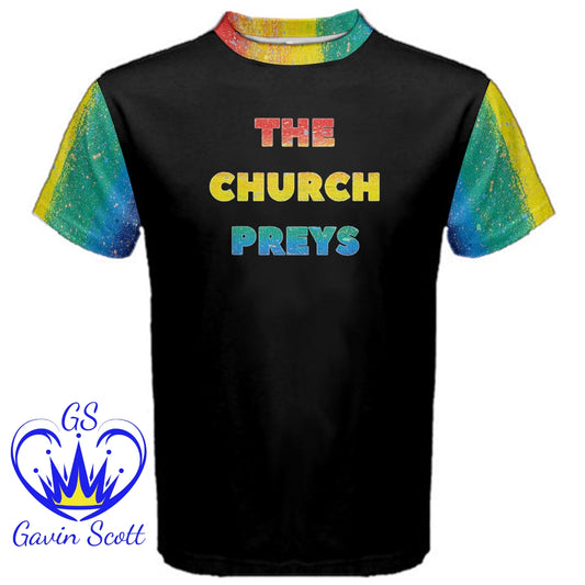 Gavin Scott "THE CHURCH PREYS" Cotton Tee (Masc XS-5XL)