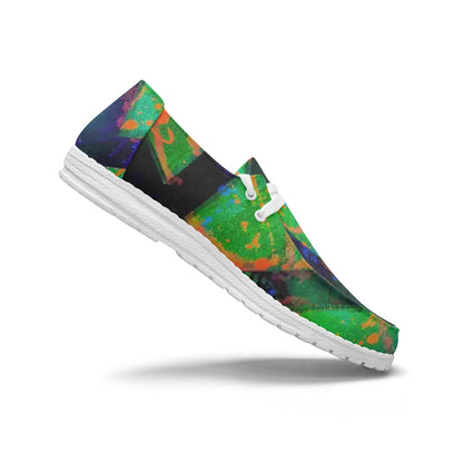 Gavin Scott Lace-Up Canvas Loafers