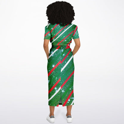 Gavin Scott Cropped Top & Full Skirt Set (Femme XS-XL)