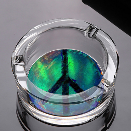 Gavin Scott Round Glass Ashtray with 3 Slots