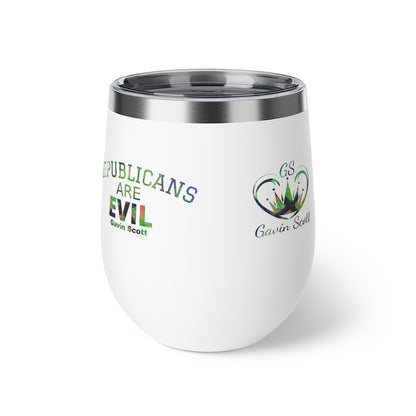 Gavin Scott REPUBLICANS ARE EVIL Insulated Copper Cup, 12oz