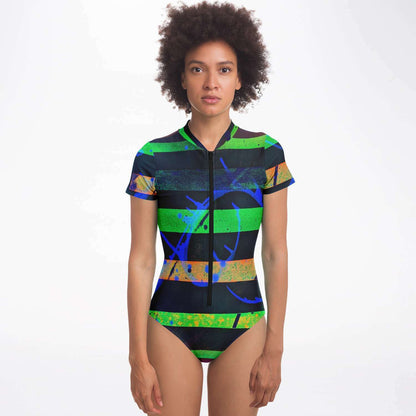 Gavin Scott Short Sleeve Festival Catsuit w/UPF 50+ Sun Protection (Femme XS-XL)