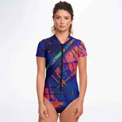 Gavin Scott Short Sleeve Festival Catsuit w/UPF 50+ Sun Protection (Femme XS-XL)