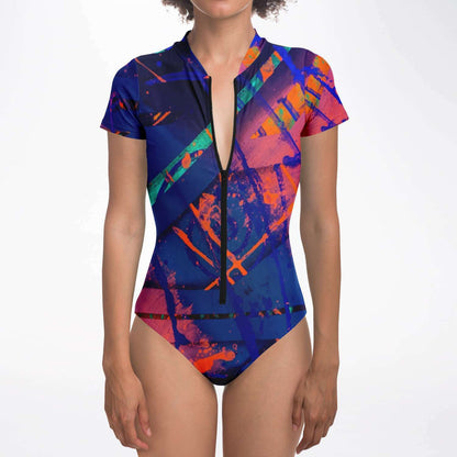 Gavin Scott Short Sleeve Festival Catsuit w/UPF 50+ Sun Protection (Femme XS-XL)