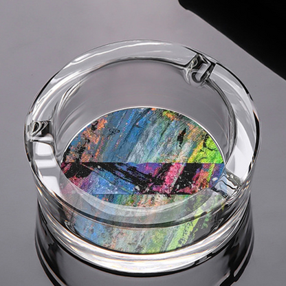 Gavin Scott Round Glass Ashtray with 3 Slots