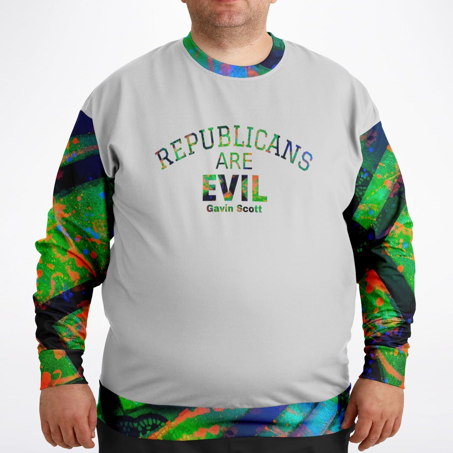 Gavin Scott "Republican Are Evil" Long Sleeve Sweater and Jogger Set (Genderless 2XL-6XL)