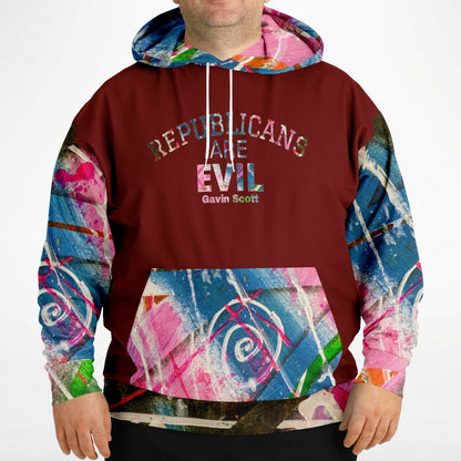 Gavin Scott "REPUBLICANS ARE EVIL" Pullover Hoodie (Genderless 2XL-6XL)