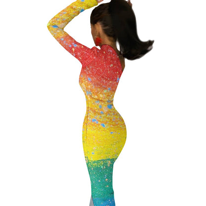 Gavin Scott PRIDE Half Sleeve Slit Dress (Femme XS-L)