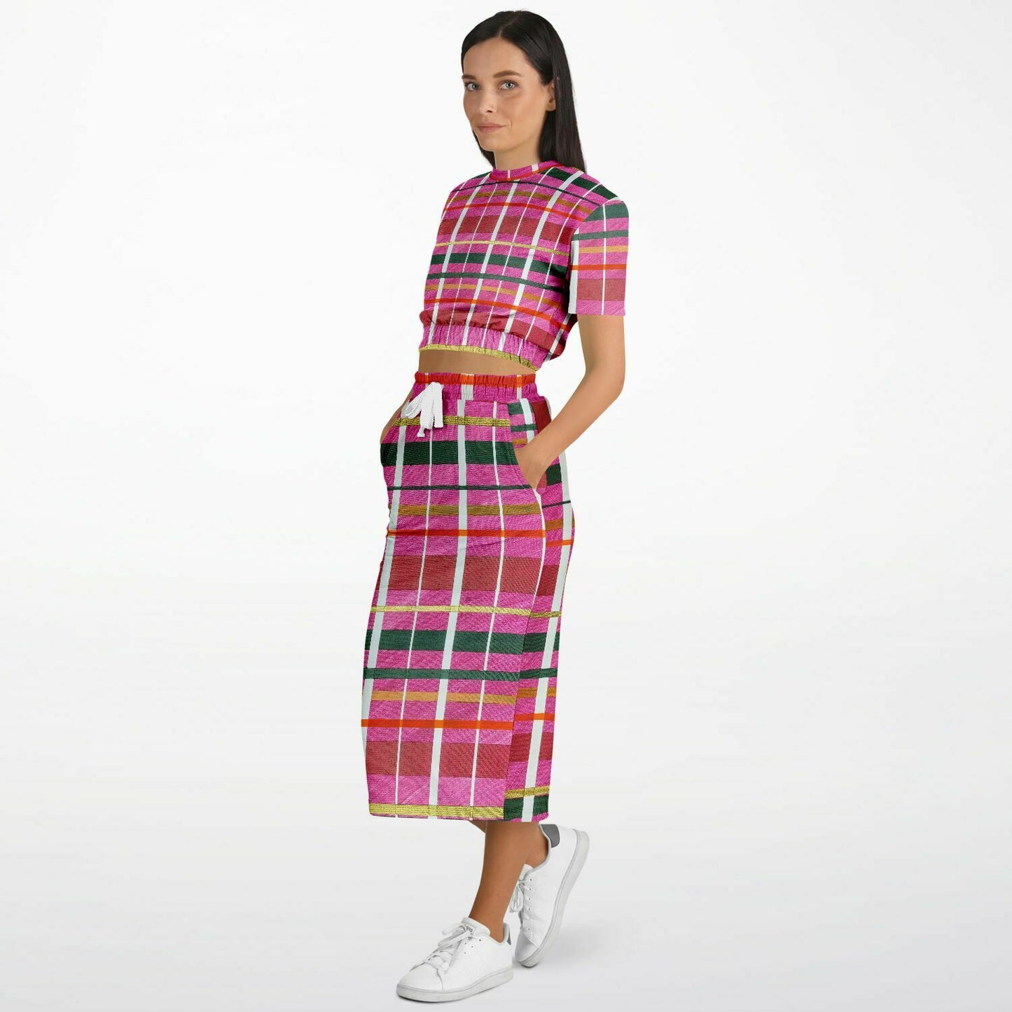 Gavin Scott Cropped Top & Full Skirt Set (Femme XS-XL)