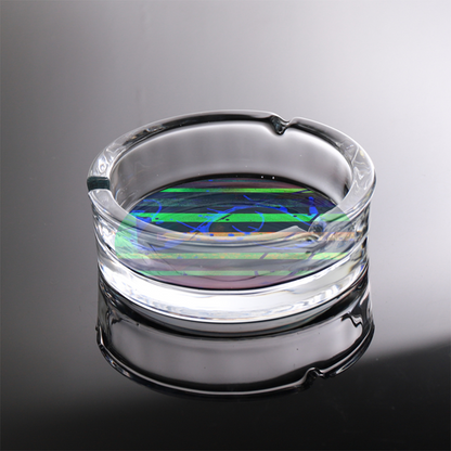 Gavin Scott Round Glass Ashtray with 3 Slots