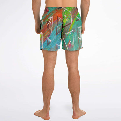 Gavin Scott Square Cut Swim Trunks (Masc XS-3XL)