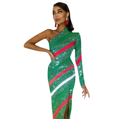 Gavin Scott Half Sleeve Slit Dress (Femme XS-L)