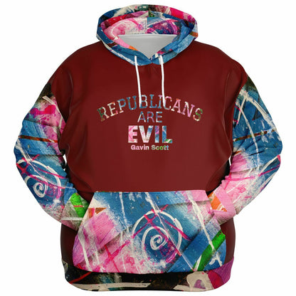 Gavin Scott "REPUBLICANS ARE EVIL" Pullover Hoodie (Genderless 2XL-6XL)
