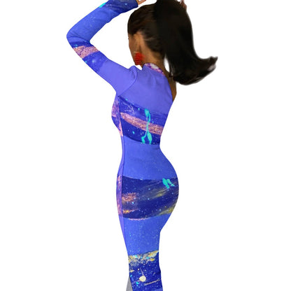 Gavin Scott Half Sleeve Slit Dress (Femme XS-L)