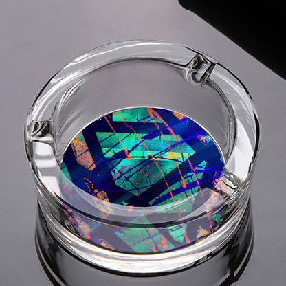 Gavin Scott Round Glass Ashtray with 3 Slots