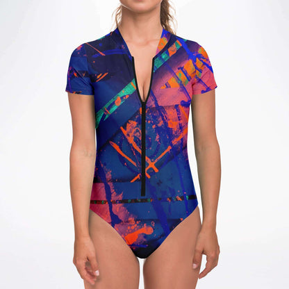 Gavin Scott Short Sleeve Festival Catsuit w/UPF 50+ Sun Protection (Femme XS-XL)