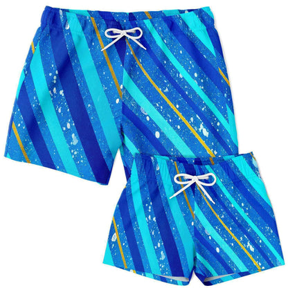 Gavin Scott Aqua Duo Trunk Set (Masc M:XS-3XL/B:XS-2XL)