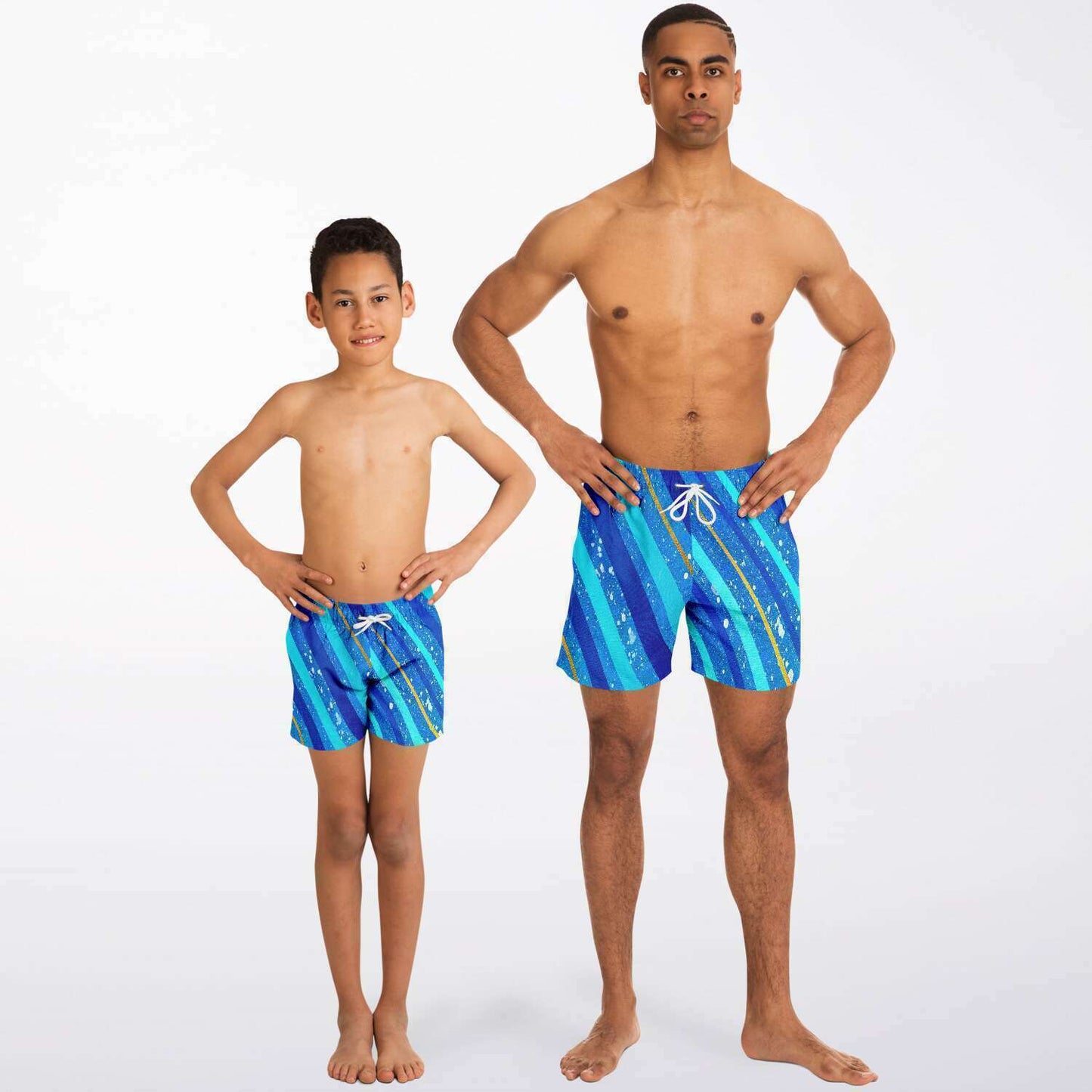 Gavin Scott Aqua Duo Trunk Set (Masc M:XS-3XL/B:XS-2XL)