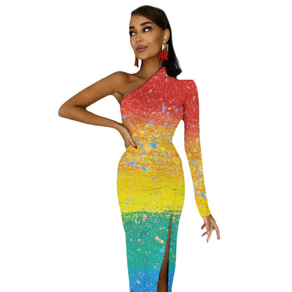 Gavin Scott PRIDE Half Sleeve Slit Dress (Femme XS-L)