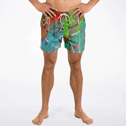 Gavin Scott Square Cut Swim Trunks (Masc XS-3XL)