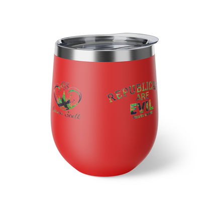 Gavin Scott REPUBLICANS ARE EVIL Insulated Copper Cup, 12oz