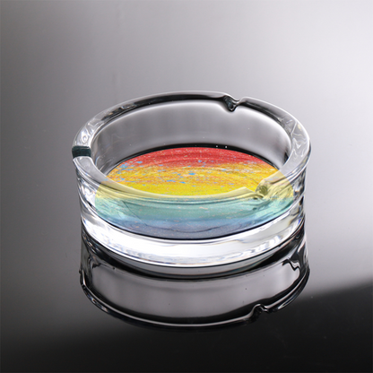Gavin Scott PRIDE Round Glass Ashtray with 3 Slots