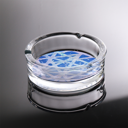 Gavin Scott Round Glass Ashtray with 3 Slots