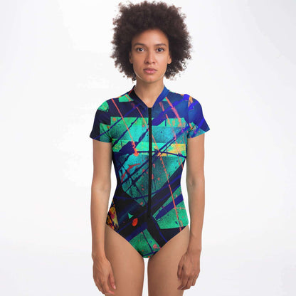 Gavin Scott Short Sleeve Festival Catsuit w/UPF 50+ Sun Protection (Femme XS-XL)