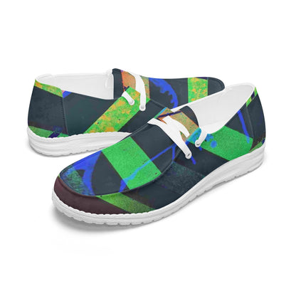 Gavin Scott Lace-Up Canvas Loafers