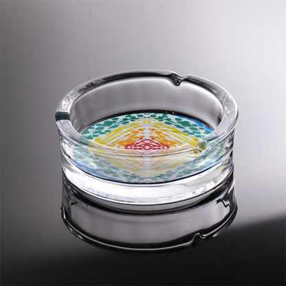 Gavin Scott Round Glass Ashtray with 3 Slots